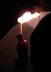 Flaming torch